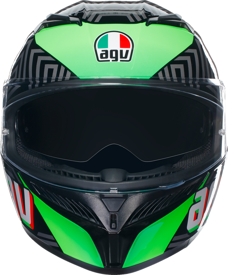 AGV K3 Motorcycle Helmet - Kamaleon - Black/Red/Green - 2XL 21183810040132X