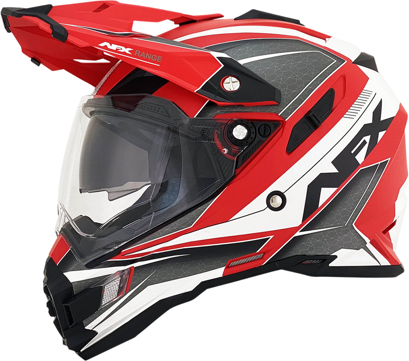 AFX FX-41 Motorcycle Helmet - Range - Matte Red - Medium 0140-0067