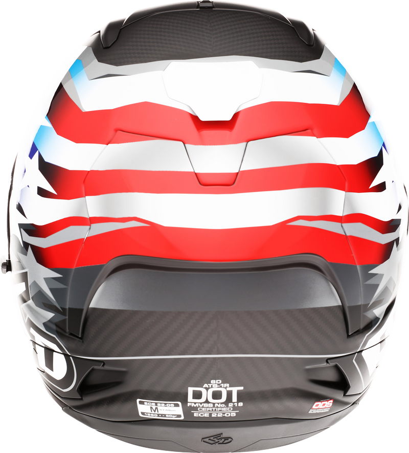 6D ATS-1R Motorcycle Helmet - Patriot - Red/White/Blue - Small 30-0695