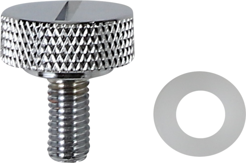 DRAG SPECIALTIES Seat Knob - Chrome - Slotted - 1/4-28 370295