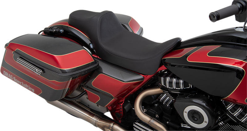 DRAG SPECIALTIES Predator III Seat - Extended - Vinyl - FL '08-'22 0801-1259