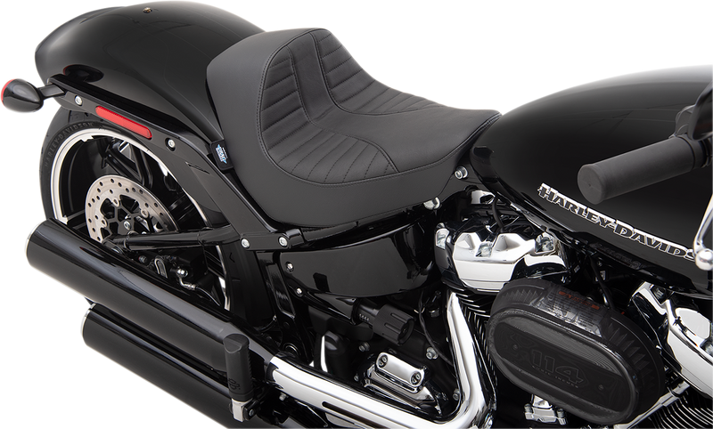 DRAG SPECIALTIES EZ-Solo Seat - Scorpion Stitch - Vinyl - FXBR/S ACT EZ-ON MOUNT STYLE 0802-1272
