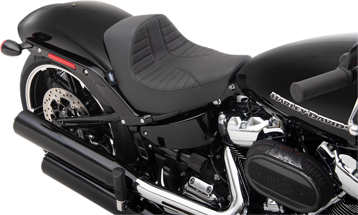 DRAG SPECIALTIES EZ-Solo Seat - Scorpion Stitch - Vinyl - FXBR/S ACT EZ-ON MOUNT STYLE 0802-1272