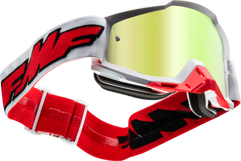 FMF PowerBomb Goggles - Rocket - White - True Gold F-50037-00004 2601-2981