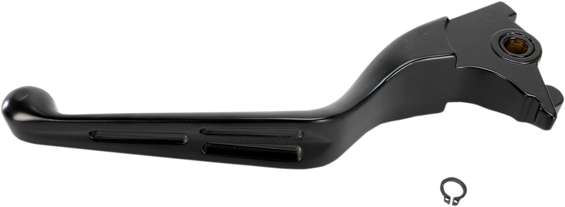 DRAG SPECIALTIES Brake Lever - Wide Blade - Slotted - Black H07-0602MB-B