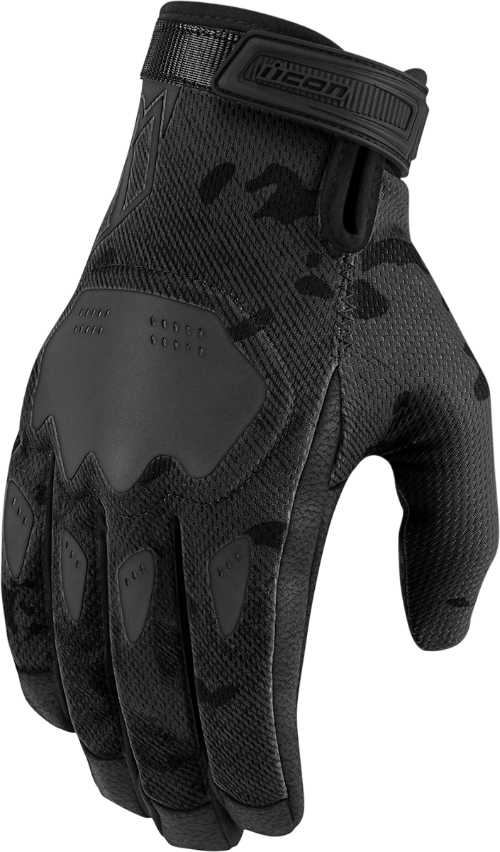 ICON Hooligan™ CE Motorcycle Gloves - Dark Camo - 3XL 3301-4401