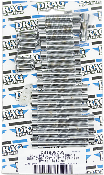 DRAG SPECIALTIES Socket-Head Smooth Primary Bolt Kit MK197S