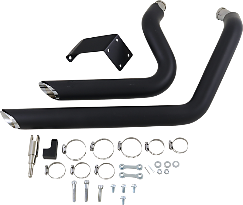 Vance & Hines Exhaust for Harley Davidson Sportster 1999-2003, Black Staggered Exhaust 47223