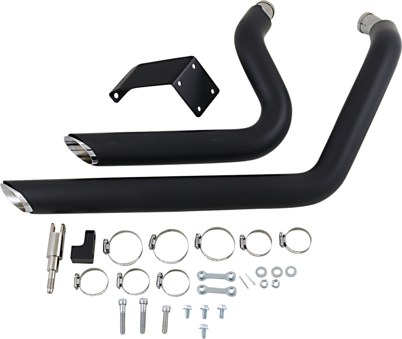 Vance & Hines Exhaust for Harley Davidson Sportster 1999-2003, Black Staggered Exhaust 47223