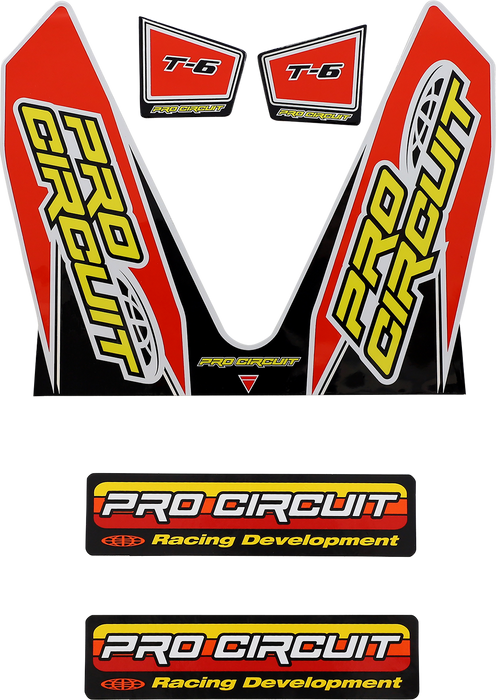 PRO CIRCUIT T-6 Mini Decal - Red DC22MINI