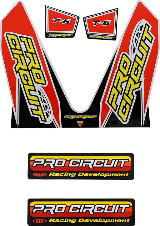 PRO CIRCUIT T-6 Mini Decal - Red DC22MINI