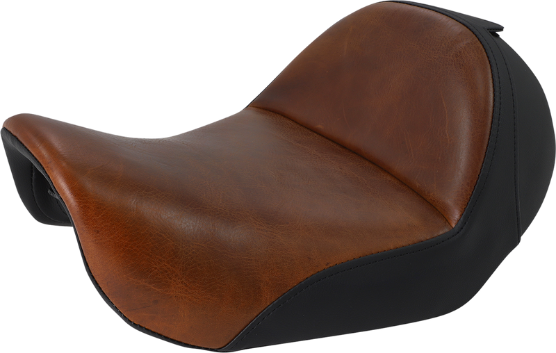 SADDLEMEN Seat - Renegade Lariat Solo - Smooth - Brown - Dyna 806-04-0041B