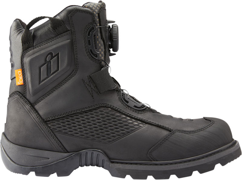 ICON Stormhawk Boots - Black - Size 8.5 3403-1151