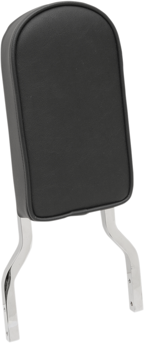 DRAG SPECIALTIES Sissy Bar Pad - Tall - Smooth W/Piping - Black 0822-0296