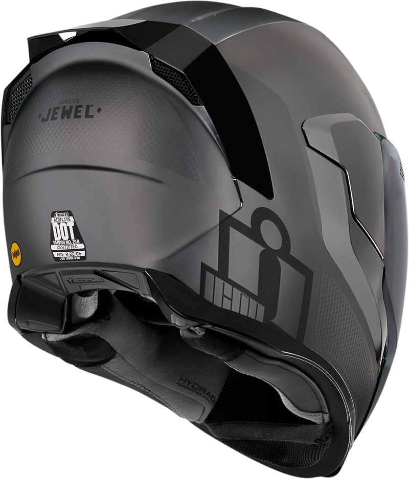 ICON Airflite™ Motorcycle Helmet - Jewel - MIPS® - Silver - 3XL 0101-13895