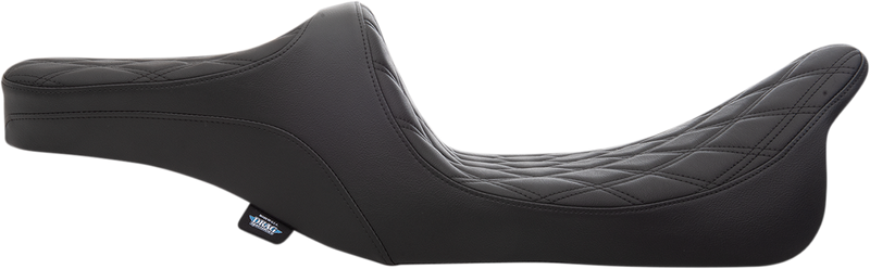 DRAG SPECIALTIES Predator III 2-Up Seat - Double Diamond - Black Thread FIT 99-07 FLHR,06-07 FLHX 0801-1308