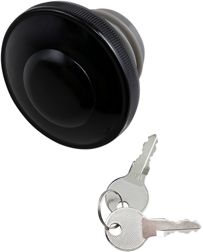 DRAG SPECIALTIES Gas Cap - Vented Locking - Black 03-0320AB-A