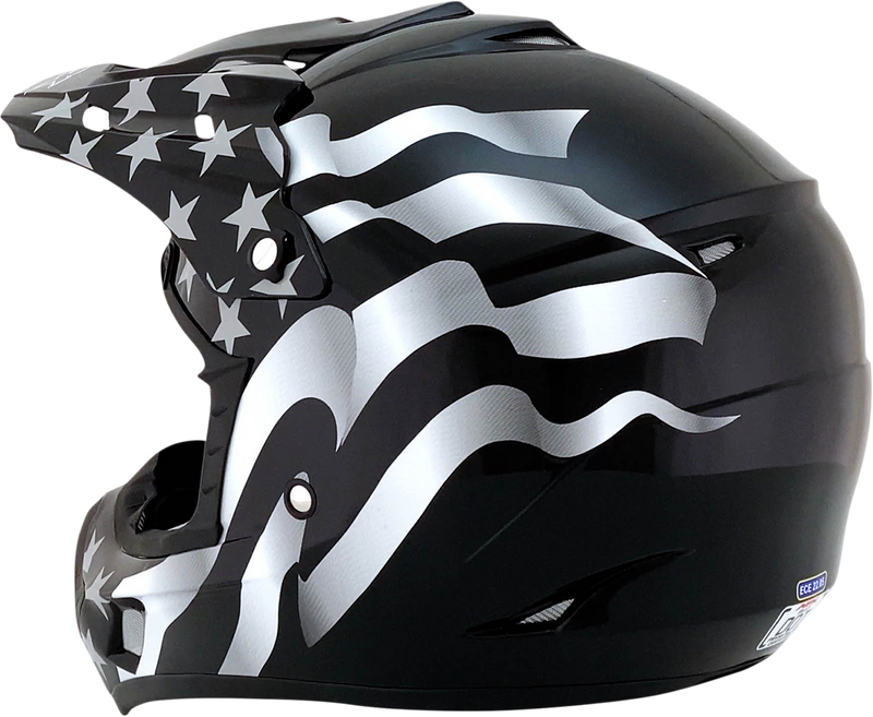 AFX FX-17 Motorcycle Helmet - Flag - Stealth - 3XL 0110-7629