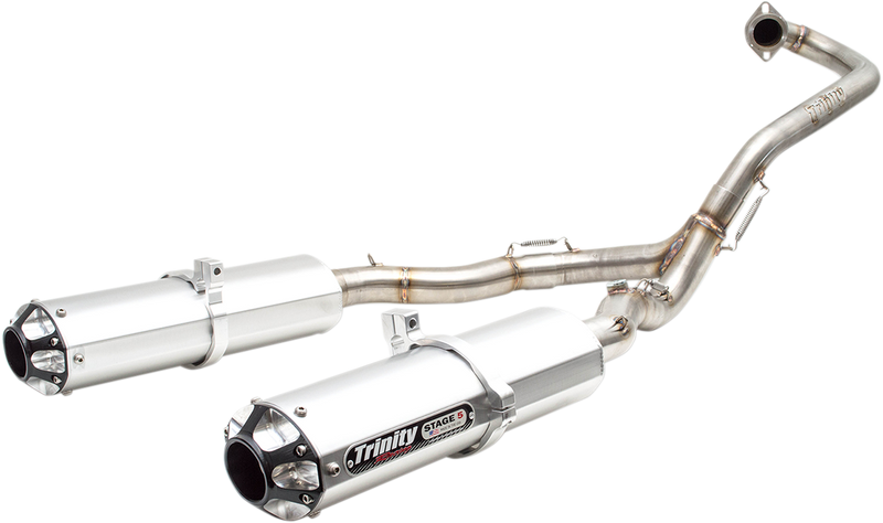 TRINITY RACING Dual Exhaust - Aluminum TR-4154D