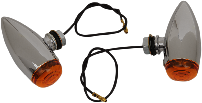 DRAG SPECIALTIES Bullet LED Marker Lights - Smooth - Amber 20-6589SA-BC202