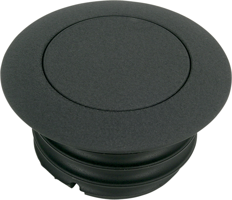 DRAG SPECIALTIES Gas Cap - Non-Vented Pop-Up - Black Wrinkle 03-329B-B