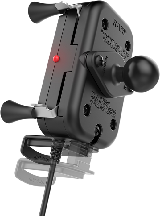 RAM MOUNTS Device Holder - Tough-Charge - Charging - Wireless - Waterproof - X-Grip Tech RAM-HOL-UN12WB