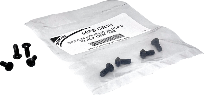 DRAG SPECIALTIES Switch Housing Screws - Black MPBDR16