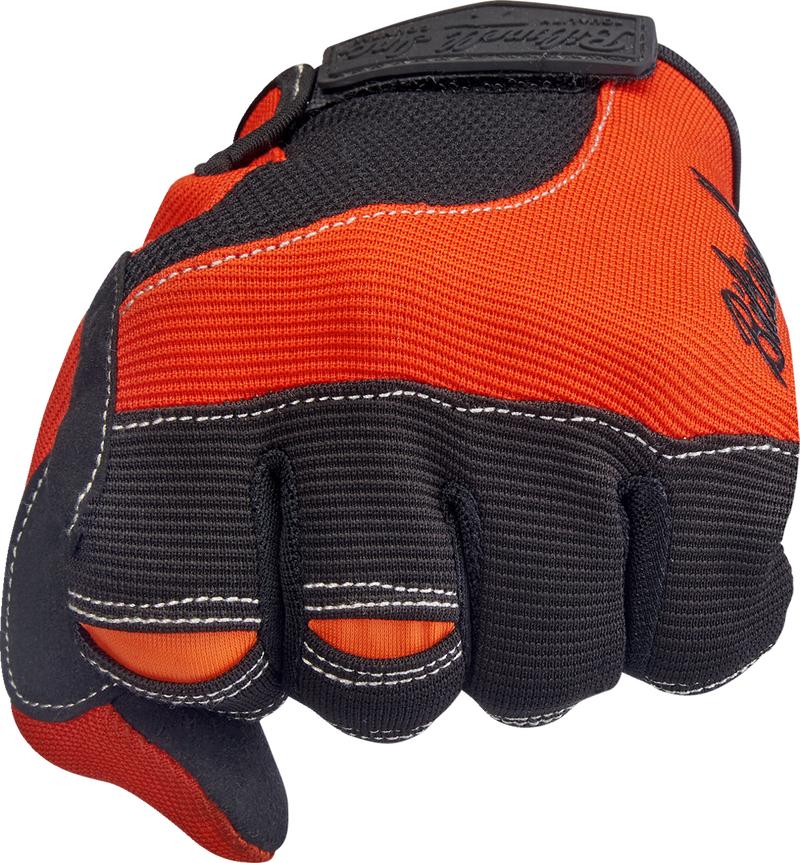 BILTWELL Moto Gloves - Orange/Black - Small 1501-0106-002