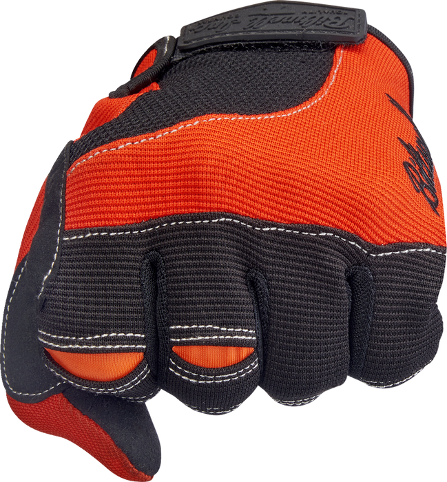 BILTWELL Moto Gloves - Orange/Black - Large 1501-0106-004