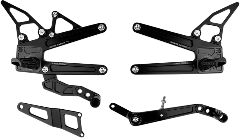DRIVEN RACING TT Rearset - R1 DRP-717-BK