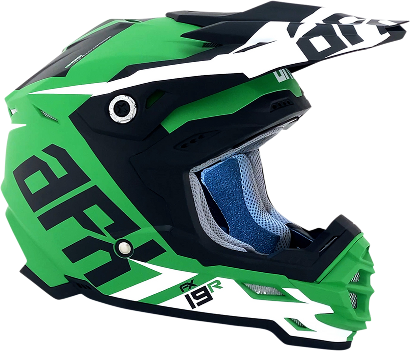 AFX Fx-19r Motorcycle Helmet - Racing - Matte Green - Small 0110-7078