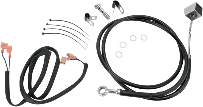 DRAG SPECIALTIES Brake Line - Rear - Black 640220-BLK