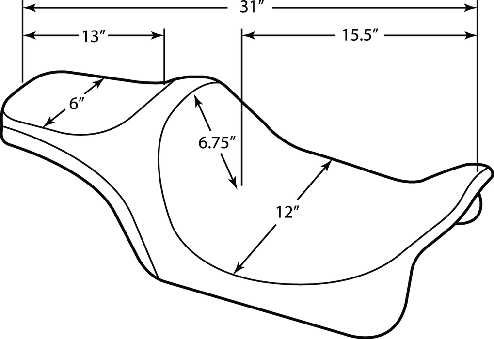 DRAG SPECIALTIES Predator III Seat - Smooth - FL '08-'22 0801-1112