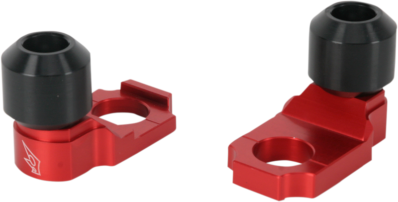 DRIVEN RACING Axle Block Sliders - Kawasaki ZX-6R - Red DRAX-104-RD