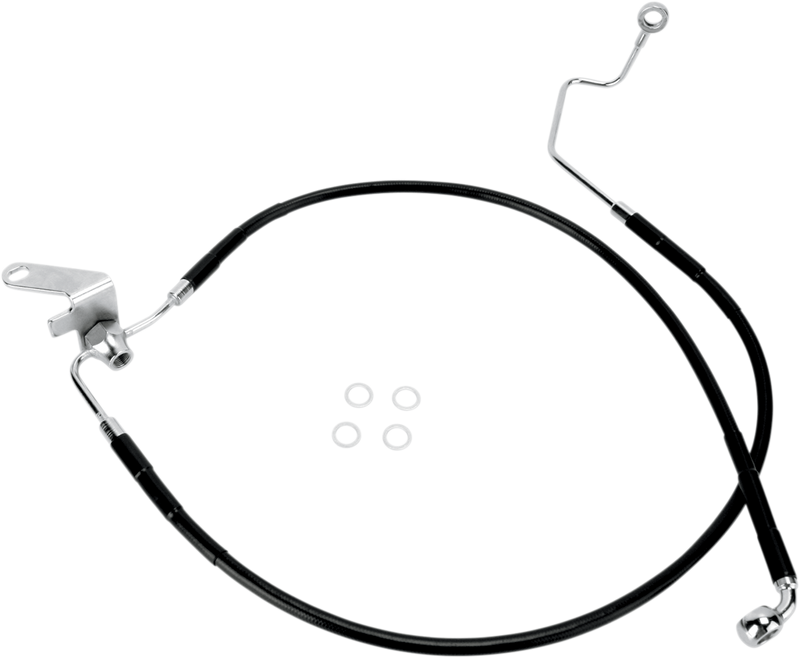 DRAG SPECIALTIES Brake Line - Rear - Black 640223-BLK