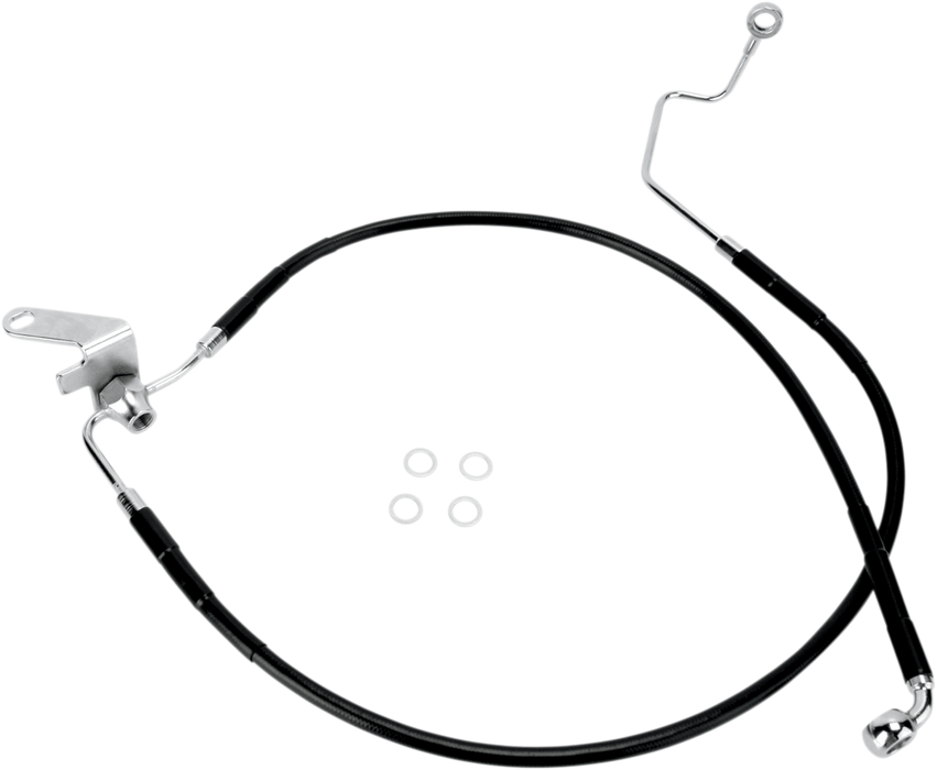 DRAG SPECIALTIES Brake Line - Rear - Black 640223-BLK
