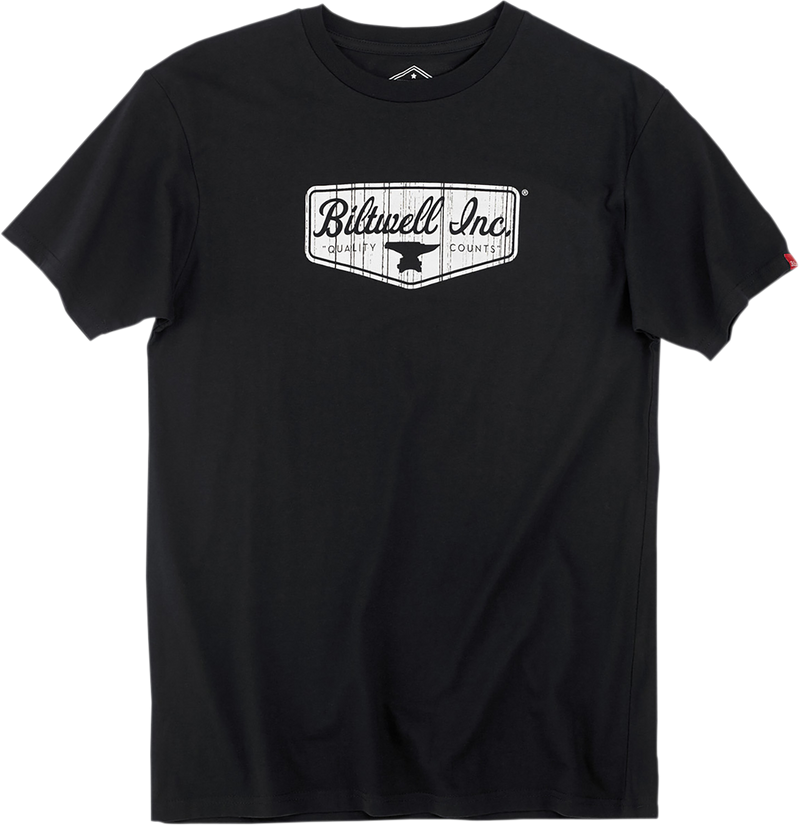 BILTWELL Shield T-Shirt - Black - Small 8101-001-002