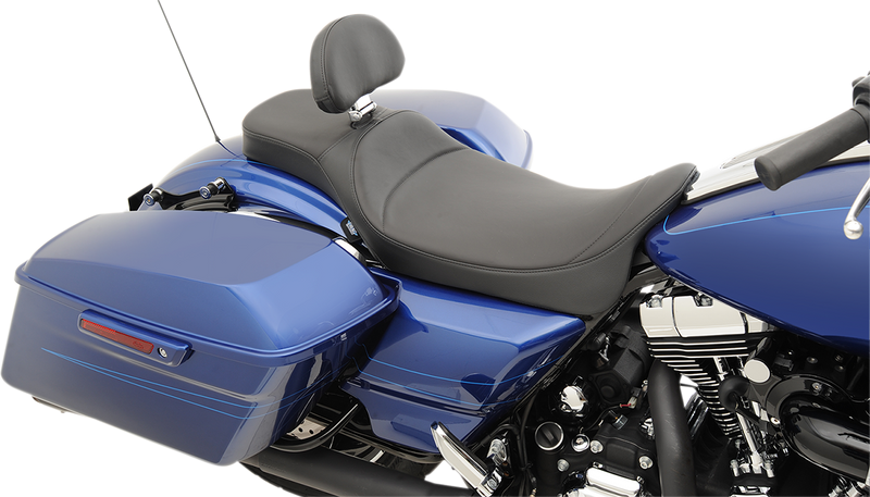 DRAG SPECIALTIES Extended Reach Predator Seat - Mild Stitched - Driver's Backrest - FL '08-'22 0801-1005