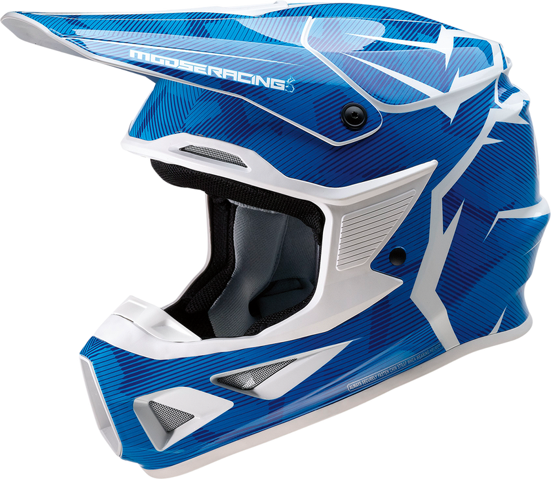 MOOSE RACING F.I. Helmet - Agroid Camo - MIPS® - Blue/White - Large 0110-7769