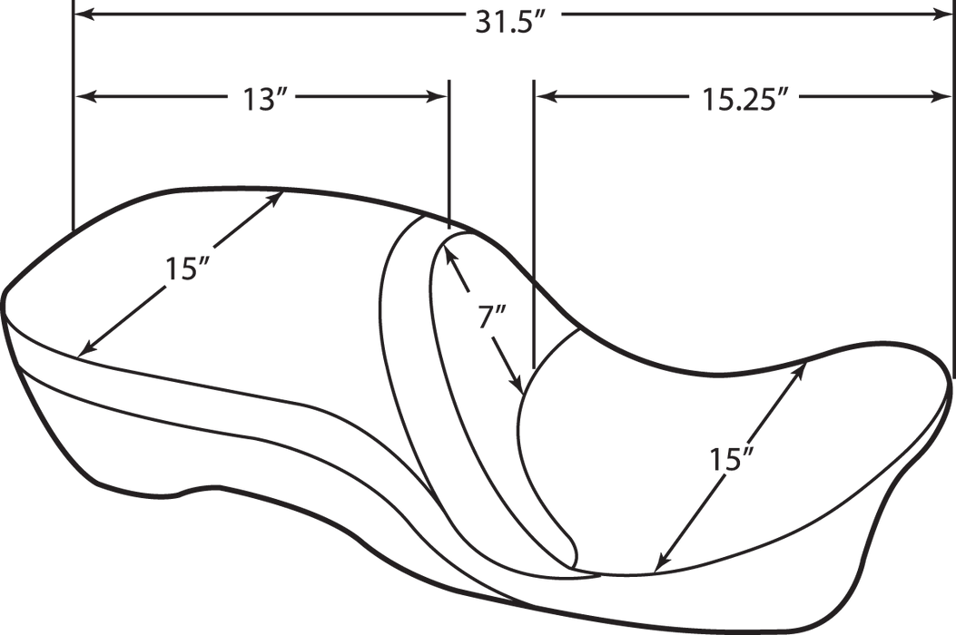 DRAG SPECIALTIES Touring Seat - Pillow - FL '09-'22 0801-0835