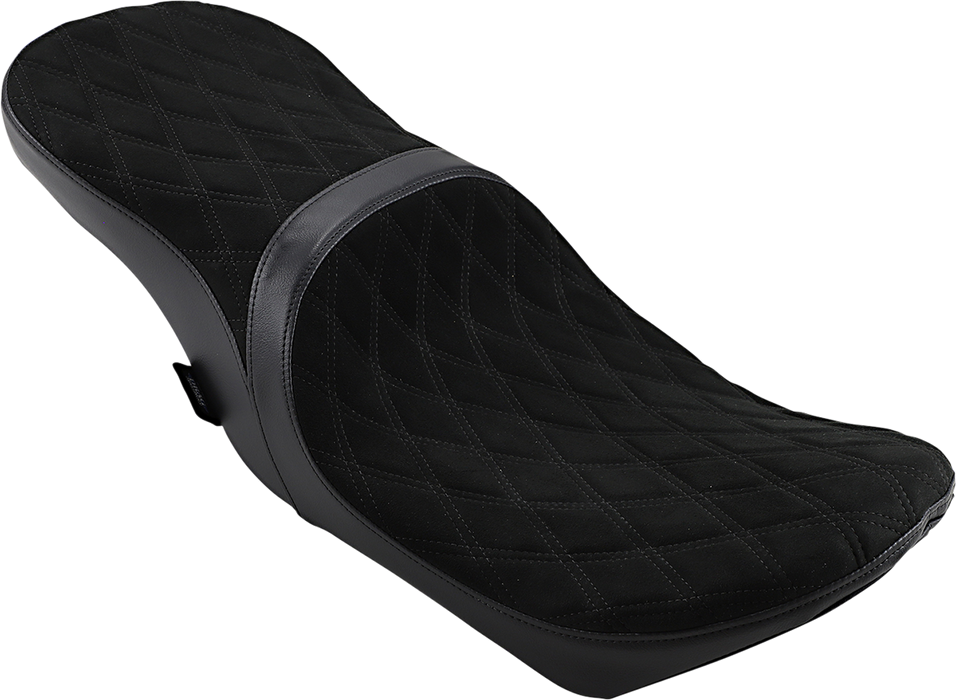 DRAG SPECIALTIES Low Touring Seat - Diamond - Yaffe Tanks - FL '08-'22 0801-1070