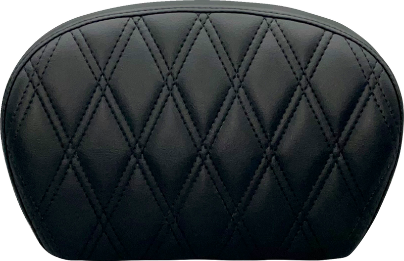 LE PERA Sissy Bar Pad - Single Diamond - Dull Black L-SBP01DM-DULL