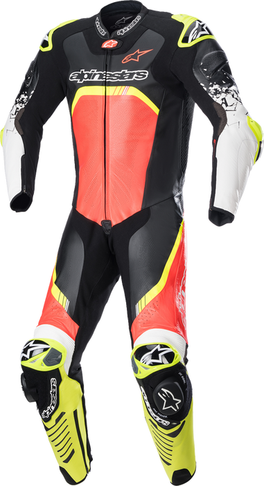 ALPINESTARS GP Tech Suit v4 - Black/Red Fluorescent/Yellow Fluorescent - US 48 / EU 58 3156822-1355-58