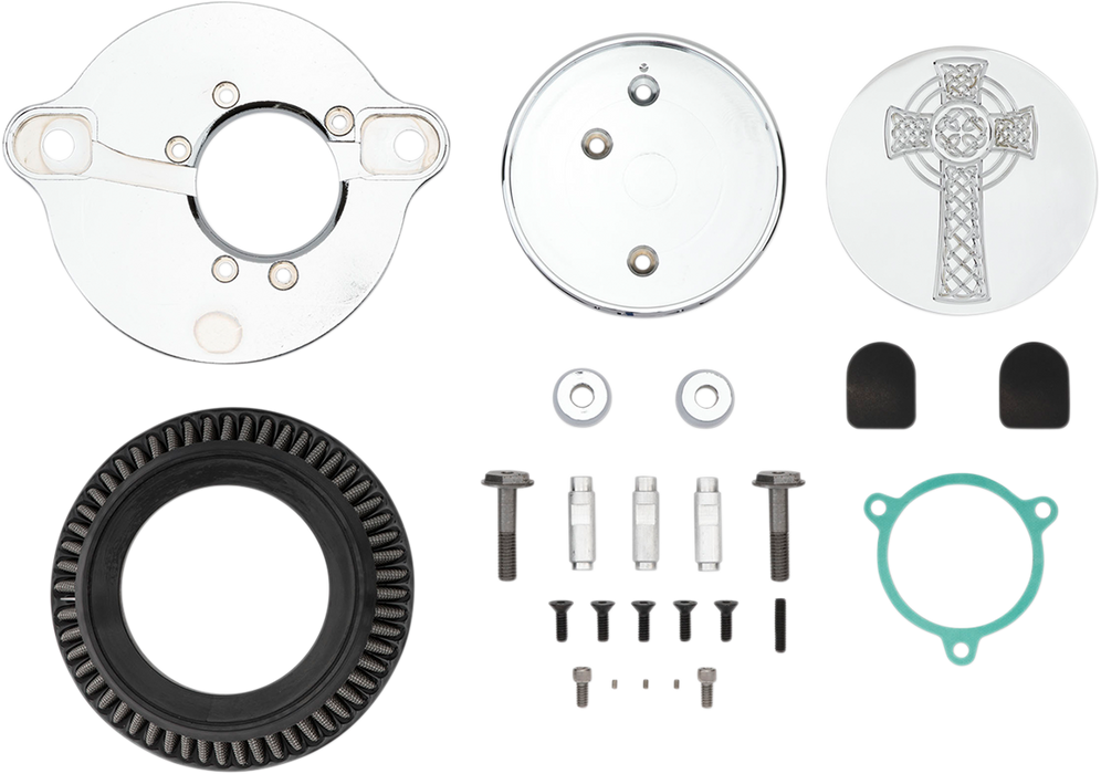 LA CHOPPERS Celtic Cross Air Cleaner - Chrome - M8 LA-2397-03