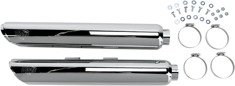 VANCE & HINES Twin Slash Mufflers - Chrome 16843