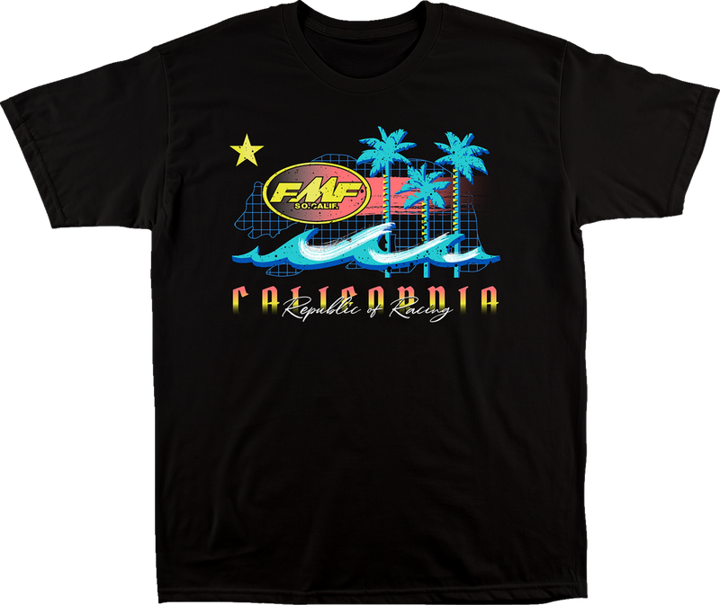 FMF Wavy T-Shirt - Black - 2XL SU22118908BK2X 3030-22243