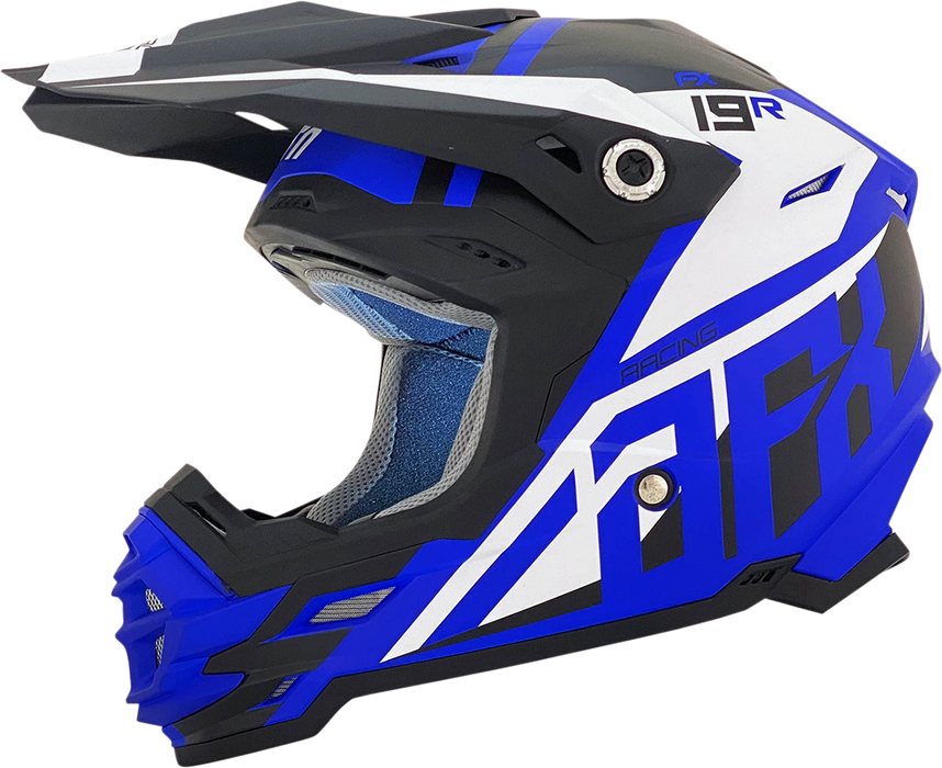 AFX FX-19R Motorcycle Helmet - Racing - Matte Blue - Medium 0110-7069