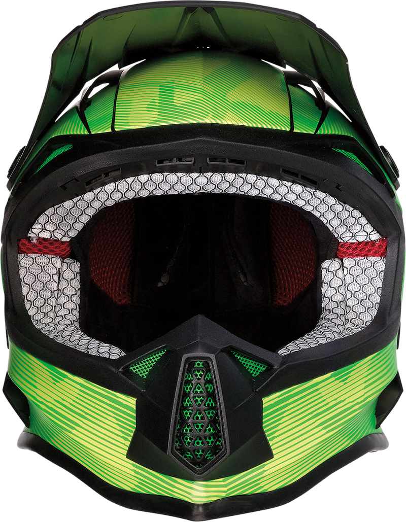 MOOSE RACING Youth F.I. Helmet - Agroid Camo - MIPS® - Yellow/Green - Medium 0111-1524