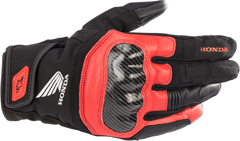 ALPINESTARS Honda SMX Z Drystar® Gloves - Black/Bright Red - Small 3527321-1303-S