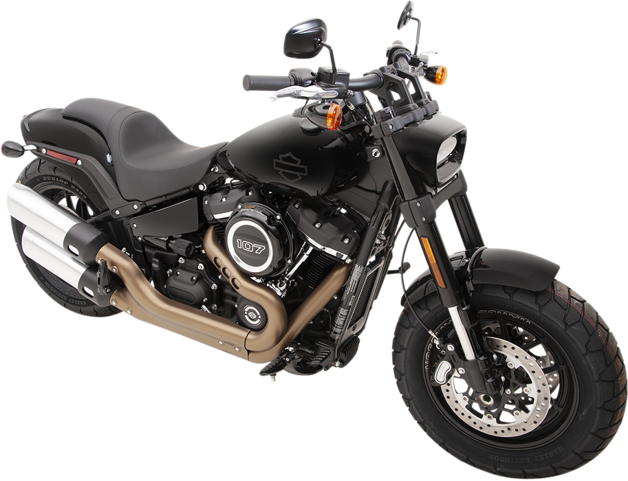 DRAG SPECIALTIES Predator Seat - Black - Solar Leather - FXFB/S '18-'22 0802-1131